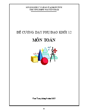 Đề cương dạy phụ đạo khối 12 môn Toán